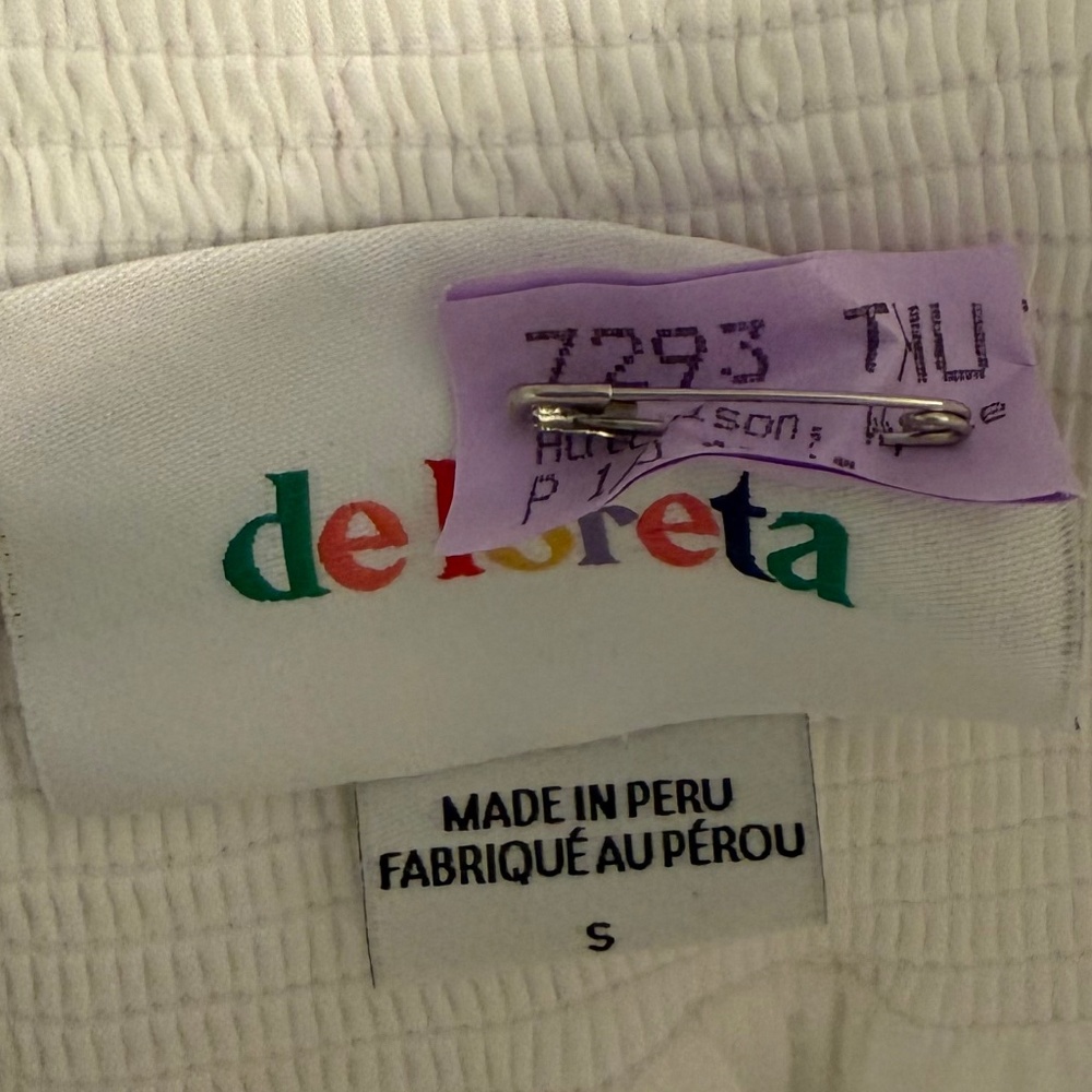 De Loreta x Tuckernuck White and Navy Kion Midi Dress, S, Like New - Picture 6 of 7